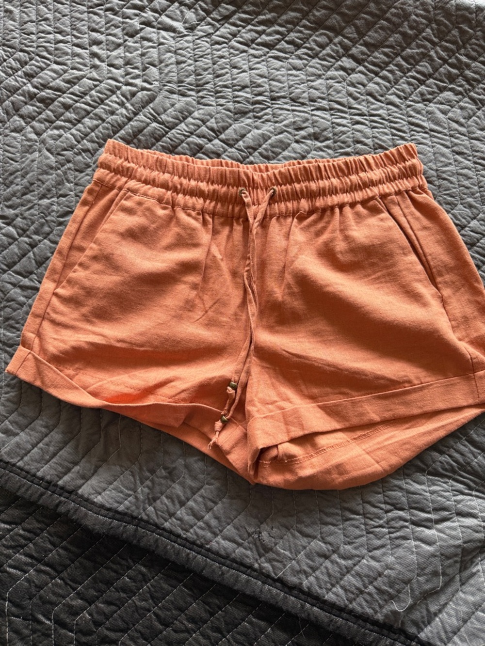 Love Tree Women's Drawstring Athletic Shorts - Burnt Orange